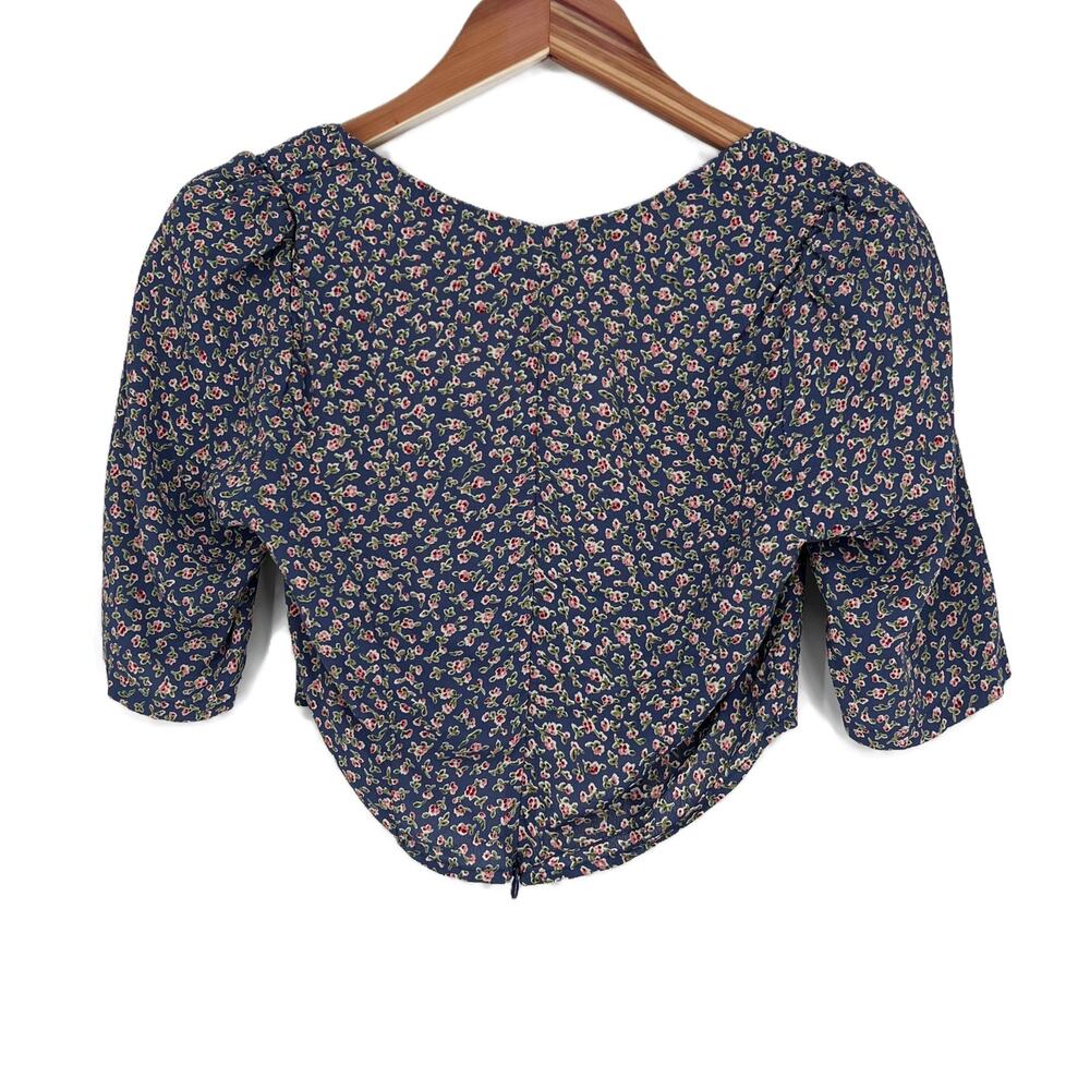 Reformation Eugenia Ditzy Floral Crop Top Blouse size 6 - Picture 9 of 13